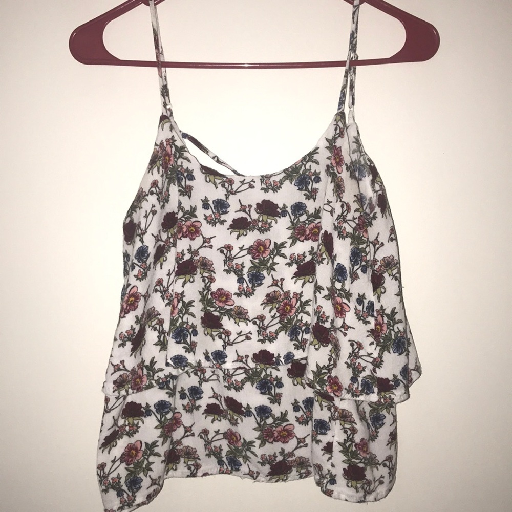 Floral tank top, size 8